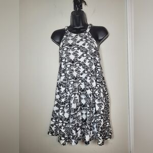 Free People Halter Black and White Cotton Dress sz S F979U081